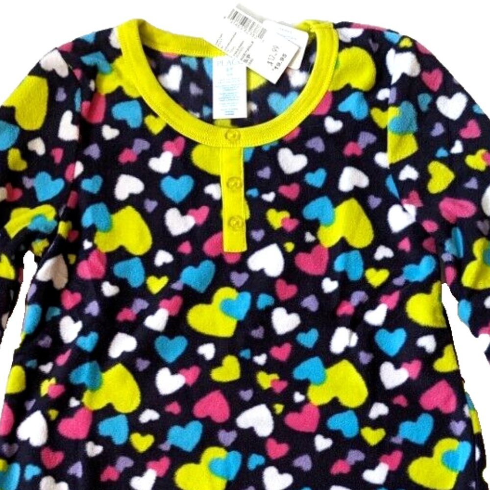 The Children's Place Girls Fleece Night Gown PJ Set Flame Resistant Slee… - Picture 2 of 5